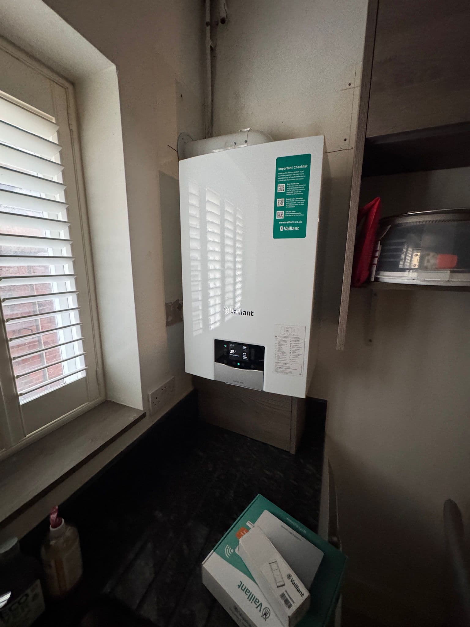 New Vaillant boiler installation with smart thermostat in Finchley